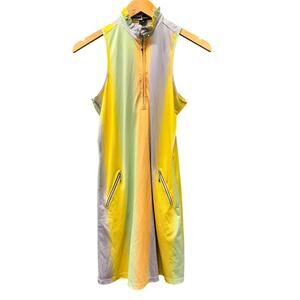 Jamie Sadock Golf Dress Womens XS Multicolor Activewear 1/2 Zip Ombre
